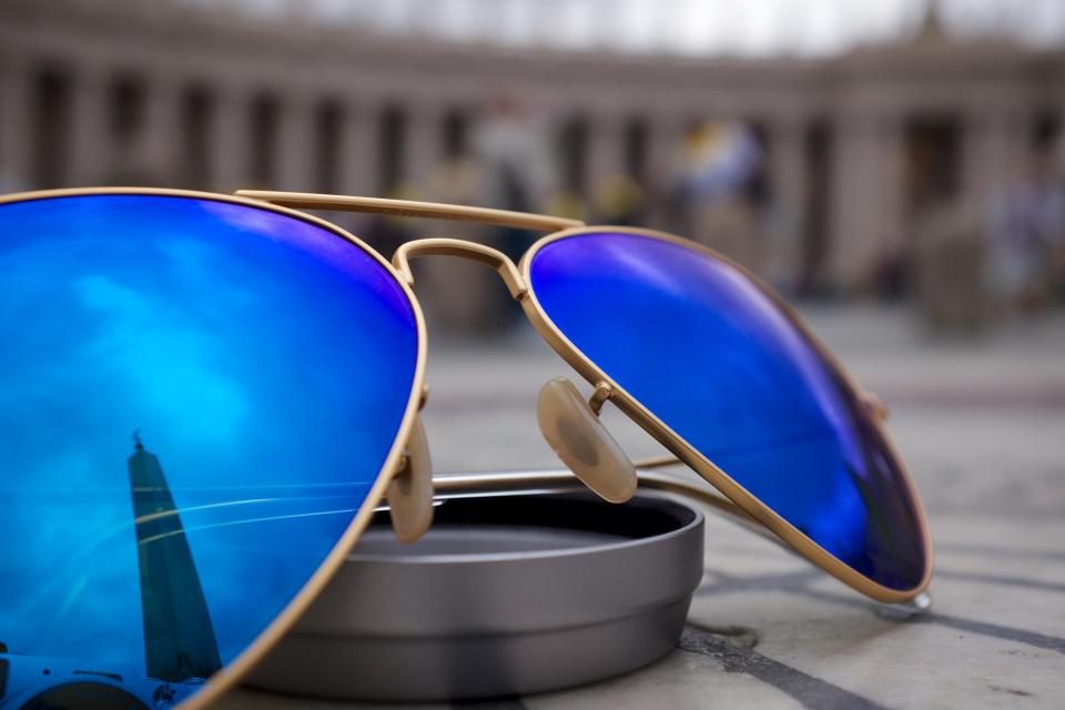 Illustrative photograph of sunglasses Blue